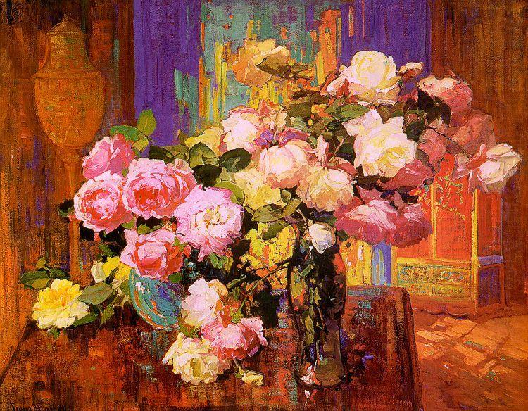 Bischoff, Franz Roses china oil painting image